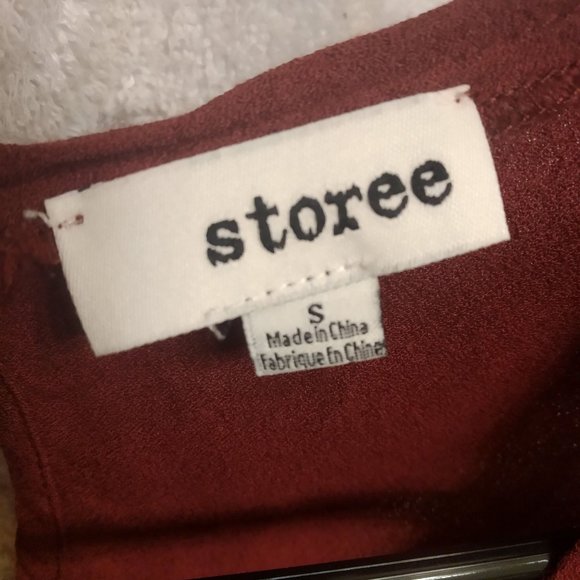 Storee Red Long-Sleeved Top with Detailing - Picture 7 of 8